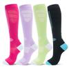 fenglaoda Compression Socks Women Men 4 Pairs, Knee High Support Socks for Running, Sports, Travel, Flight, Nurse view 1