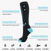 fenglaoda Compression Socks Women Men 4 Pairs, Knee High Support Socks for Running, Sports, Travel, Flight, Nurse view 2