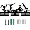 CREATCABIN Gymnastics Medal Holder Medal Hanger Acrylic Medal Rack Display Hanging Awards Rack Display Hooks Wall Mounted Decor 2 Rows Design Hold 40+ Medals Gift for Gymnast Race Winner 11.4x5.1 Inch view 2