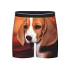 ZLYYXY Men'S Long Leg Boxers Brief Novelty Underwear Comfort Fit Moisture Wicking Breathable Ovely Pet Dog Beagle view 1