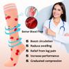 fenglaoda Compression Socks Women Men 4 Pairs, Knee High Support Socks for Running, Sports, Travel, Flight, Nurse view 3