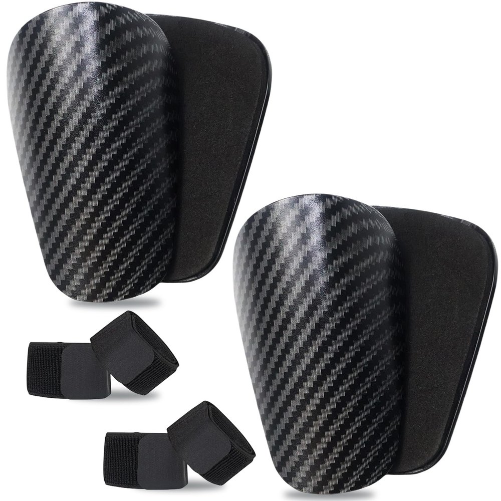 Antoyo Mini Shin Guards Soccer-2 Pairs Small shin Guards and 2 Pairs Strap Shin Fixed Straps for 4-6,Match Equipment Protective Tiny shin Guards Soccer