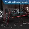 Makamsui Adjustable Weight Benches, Utility Multi Gears Adjustment Workout WeightBenches for Home Gym Exercise, Foldable Incline Decline Flat Exercise Benches for Full Body Strength Training Red Black view 2