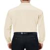 Alimens & Gentle Mens Dress Shirts 4-Way Stretch Long Sleeve Collared Casual Solid Wedding Dating Button Down Shirt Beige view 2