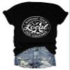Dog Groomer Shirt, Pet Groomer Gifts, Women Funny Letter Print Dogs Graphic Tee Short Sleeve Novelty Tops Black view 1