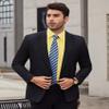Alimens & Gentle Mens Dress Shirts 4-Way Stretch Long Sleeve Collared Casual Solid Wedding Dating Button Down Shirt Yellow view 3