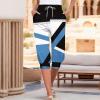 NineFit Basics Capri Yoga Pants for Women 2024 Trendy Summer Casual Track Cuff Sweatpants Comfy Jogger for Workout Running Hiking, X-Large, Blue-1 view 2