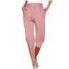 Capri Yoga Pants for Women 2024 Trendy Summer Casual Track Cuff Sweatpants Comfy Jogger for Workout Running Hiking view 1