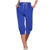 Capri Yoga Pants for Women 2024 Trendy Summer Casual Track Cuff Sweatpants Comfy Jogger for Workout Running Hiking view 1