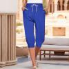 Capri Yoga Pants for Women 2024 Trendy Summer Casual Track Cuff Sweatpants Comfy Jogger for Workout Running Hiking view 2