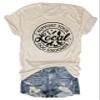Dog Groomer Shirt, Pet Groomer Gifts, Women Funny Letter Print Dogs Graphic Tee Short Sleeve Novelty Tops Beige view 1