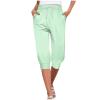 Capri Yoga Pants for Women 2024 Trendy Summer Casual Track Cuff Sweatpants Comfy Jogger for Workout Running Hiking view 1