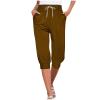 Capri Yoga Pants for Women 2024 Trendy Summer Casual Track Cuff Sweatpants Comfy Jogger for Workout Running Hiking view 1
