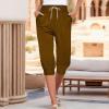 Capri Yoga Pants for Women 2024 Trendy Summer Casual Track Cuff Sweatpants Comfy Jogger for Workout Running Hiking view 2