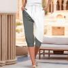 Capri Yoga Pants for Women 2024 Trendy Summer Casual Track Cuff Sweatpants Comfy Jogger for Workout Running Hiking view 2