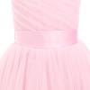 IBTOM CASTLE Girls' Special Occasion Dresses: Flower Tulle Graduation Dress Kids Long Wedding Pageant Masquerade Formal Prom Dresses Princess Birthday Party Ball Gown Bush Pink 6 Years view 4