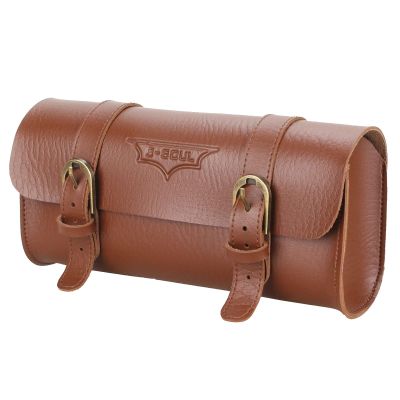 NUOYAQI Motorcycle Bag PU Leather Tool Roll Motor Side Luggage Travel Tool Tail Bag With 2 Mounting Straps Handlebar Bag Waterproof Bicycle Front Bag Bicycle Motorcycle Tail Bag With, Brown