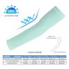 Meaudiwes Cooling Arm Sleeves Compression, Tattoo Cover Up Outdoor UV Sun Protection Arm Sleeves For Sports Football Baseball Compatible with Mint Green view 2