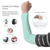 Meaudiwes Cooling Arm Sleeves Compression, Tattoo Cover Up Outdoor UV Sun Protection Arm Sleeves For Sports Football Baseball Compatible with Mint Green view 3
