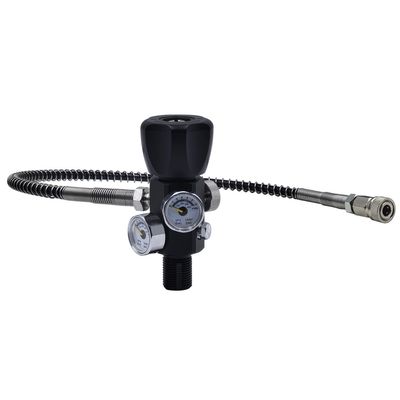 Aopkeo 4500Psi 300Bar Fill Station Charging Valve Dual Gauge with 20" Inch High Pressure Hose (5/8"-18UNF)