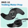 Sxkxm MKP-32 Trolling Motor Prop Fit for Minn Kota, MKP-32 Weedless Wedge 2 Prop Fits 3-5/8" Motor Diameter, #2091160#1865017 Trolling Motor Prop, Trolling Motor Replacement Parts view 2
