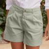 Womens Linen Shorts Summer Casual Dress Shorts High Waisted Bermuda Shorts Lightweight Wide Leg Beach Short with Pockets Baggy Comfy Dressy Shorts Womens Y2k Shorts with Pockets Cute Lounge Shorts view 2