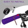BUCKLOS Purple Single Lock on Mountain Bike Handlebar Grips Anti-Slip Handle Grip and Bike Pedals Flat MTB Pedals view 3