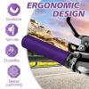 BUCKLOS Purple Single Lock on Mountain Bike Handlebar Grips Anti-Slip Handle Grip and Bike Pedals Flat MTB Pedals view 4