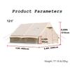 UNISTRENGH Waterproof Inflatable Camping Tent with Hand Pump, Air Glamping Tent, Easy Setup Blow&Pop Up Tent with Stove Jack Hole and Carry Bag (Beige_Cotton) view 3