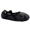 Daydance PU Leather Black Ballet Shoes for Boys, Soft Split Sole Dance Slippers for Little Kids no Drawstring view 1