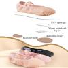 Daydance PU Leather Black Ballet Shoes for Boys, Soft Split Sole Dance Slippers for Little Kids no Drawstring view 4