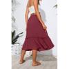 Witsmile Midi Skirts for Women Elastic High Waisted Skirts Below Knee with Pockets(Dusty Rose,L) view 2