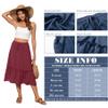 Witsmile Midi Skirts for Women Elastic High Waisted Skirts Below Knee with Pockets(Dusty Rose,L) view 4