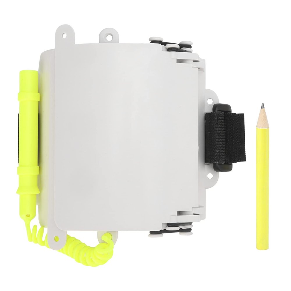 UPQRSG Underwater Writing Slate, Underwater Adjustable Write Slate with Pencil, Multi Page Diving Wrist Writing Slate, Portable Outdoor Dive Accessory