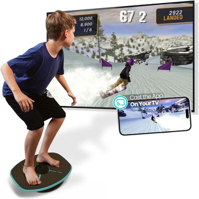 GoBalance Play & Sport - Premium Interactive Wooden Balance Board with Smart Bluetooth Sensor & Free App. 12 Fun Games, Core Sports Training, and Full-Body Workouts. Perfect for the Entire Family.