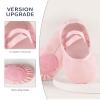 Daydance PU Leather Pink Ballet Shoes for Girls, Soft Split Sole Dance Slippers for Little Kids no Drawstring view 2
