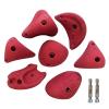 Innovz 5.5"- 7.1" Large Resin Rock Climbing Holds, Include Mounting Hardware - Easiest to Hang at Any Angle, Build a Family Climbing Gym Playground(Color:10 Pack - Wall Installation)