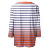 3/4 Length Sleeve Tunic Womens Tops,Basic Tees for Women Pack Running Tops for Women Striped Tee Cute Tops Y2K Elbow Sleeve Tops Work Tops for Women 2024 Crew Neck Shirts for Women Orange XL view 3