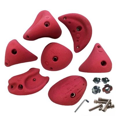 Innovz 5.5"- 7.1" Large Resin Rock Climbing Holds, Include Mounting Hardware - Easiest to Hang at Any Angle, Build a Family Climbing Gym Playground(Color:20 Pack - Plank Installation)