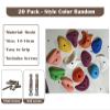 Innovz 5.5"- 7.1" Large Resin Rock Climbing Holds, Include Mounting Hardware - Easiest to Hang at Any Angle, Build a Family Climbing Gym Playground(Color:20 Pack - Plank Installation) view 2