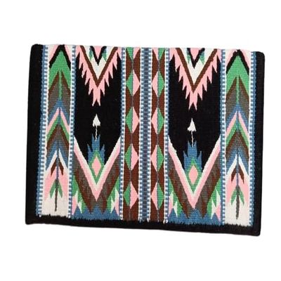 HORSE HUB STORE 42 Inch Western Show Pleasure Brown& Black Pure Woolen Base New Zealand Saddle Pad for Horses Riding Equipment and Accessories (New Zealand Show Pad-04)