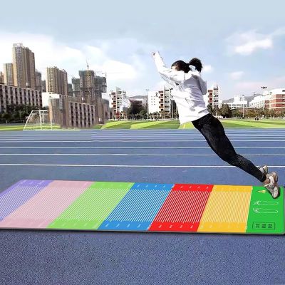 UrbanUp Long Jump Mat Thick Durability Long Jump Test Mat, Colorful Carpeted Jump Rope Mat for Stretching Exercises, Non Slip Standing Long Jump Exercise Mats(Color:Kids (200 x 50 cm))