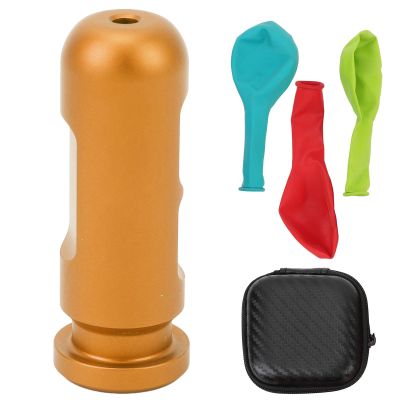 Aluminum Alloy Ear Equalization Training Tool with 3 Balloons for Snorkeling Underwater Diving Beginner (Gold