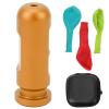 Aluminum Alloy Ear Equalization Training Tool with 3 Balloons for Snorkeling Underwater Diving Beginner (Gold view 1