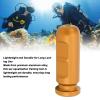 Aluminum Alloy Ear Equalization Training Tool with 3 Balloons for Snorkeling Underwater Diving Beginner (Gold view 4