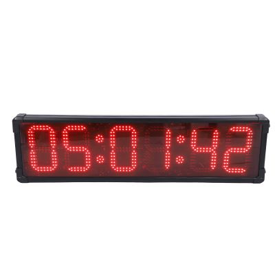 XHTLLO LED Race Timing Clock, LED Marathon Race Timing Clock with Remote Control, 8 Inch Double Sided Display LED Race Clock,6 Digits Marathon Countdown Clock 100-240V (US)