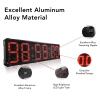 XHTLLO LED Race Timing Clock, LED Marathon Race Timing Clock with Remote Control, 8 Inch Double Sided Display LED Race Clock,6 Digits Marathon Countdown Clock 100-240V (US) view 2