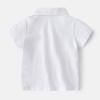 Betadog Baby Boys Cartoon Printed Shirts Toddler Boys Short Sleeve Color Blocked Cotton Tops Solid (White, 2-3 Years) view 3