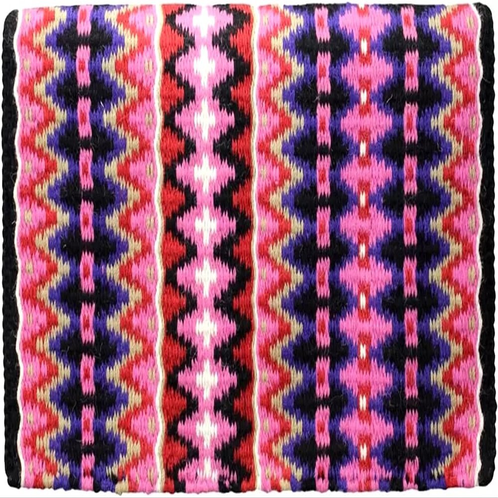 HORSE HUB STORE 42 Inch Western Show Pleasure Brown& Black Pure Woolen Base New Zealand Saddle Pad for Horses Riding Equipment and Accessories (New Zealand Show Pad-05)