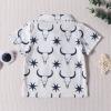 Betadog Toddler Boys Short Sleeve Shirt Cartoon Cow Prints Gentleman Clothes Boy Girl Funny Cute (White, 12-18 Months) view 2